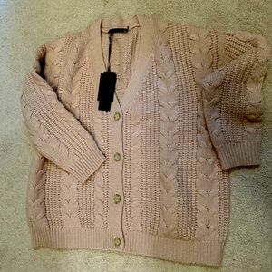 Jenni Kayne Cable Cocoon Cardigan, Blush Color